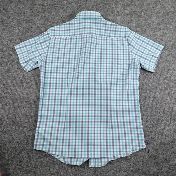 Mizzen+Main Shirt Mens Medium Plaid Leeward Trim Fit Button Down Summer Casual‎ - Picture 2 of 9